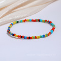 Shangjie OEM Boho Bohemia Color Rice Perle de cheville Childre